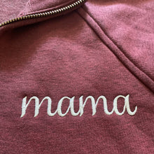 Load image into Gallery viewer, Half Zip Sweater | Mama Script | Merlot
