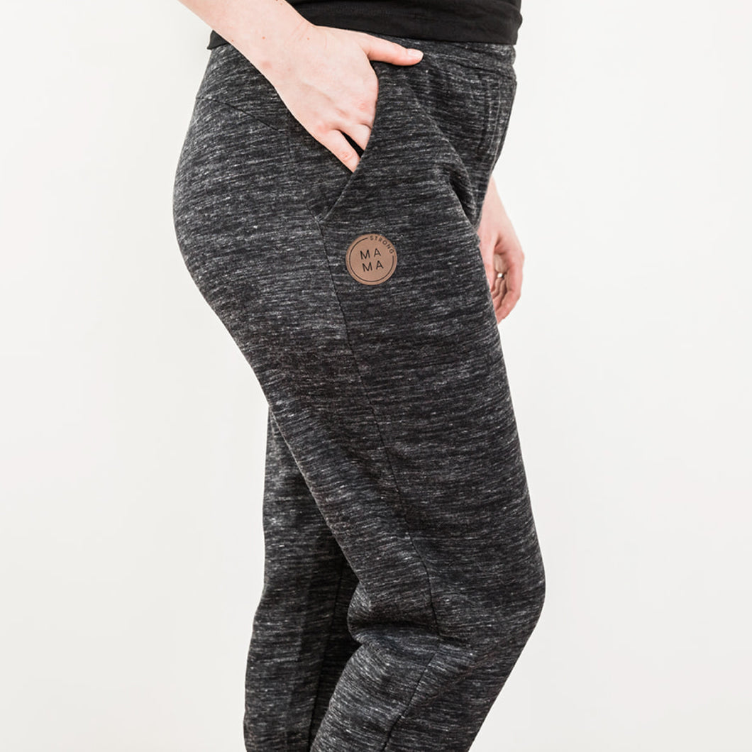 Joggers | Strong Mama Patch | Charcoal Melange