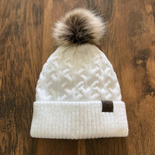 Load image into Gallery viewer, Pom Toque | Strong Mama | White
