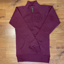 Load image into Gallery viewer, Half Zip Sweater | Strong Mama | Merlot
